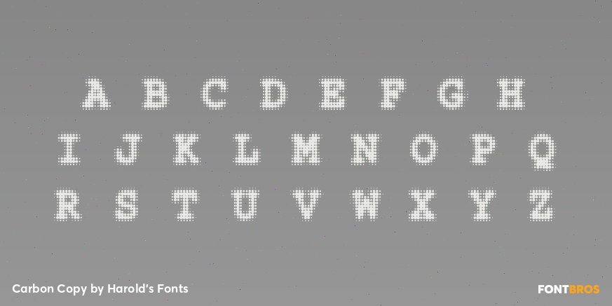 Carbon Copy Font Poster #2