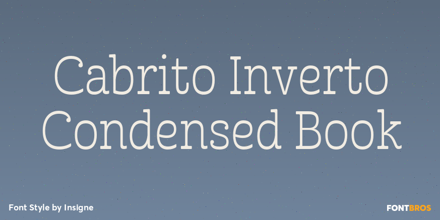 Cabrito Inverto Condensed Book Font Poster #1