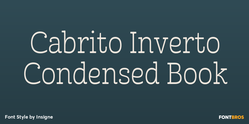 Cabrito Inverto Condensed Book Font Poster #1