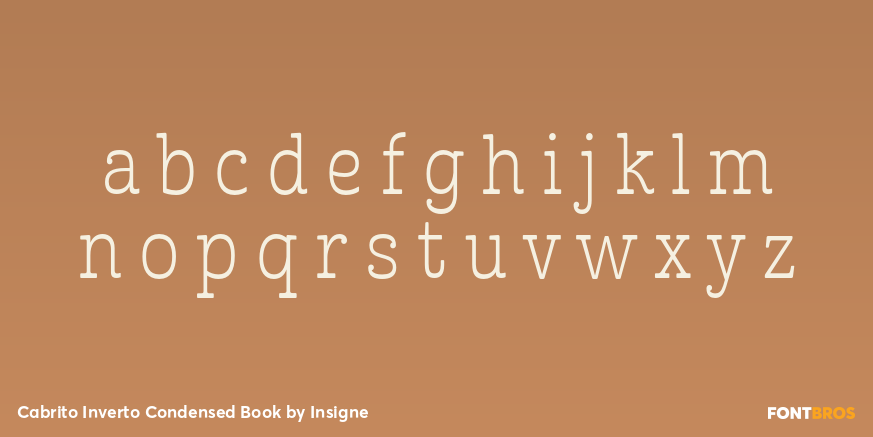 Cabrito Inverto Condensed Book Font Poster #3