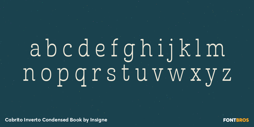 Cabrito Inverto Condensed Book Font Poster #1