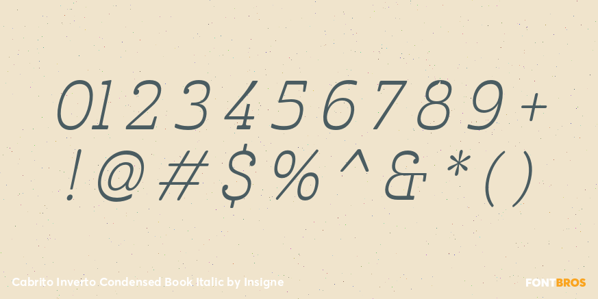 Cabrito Inverto Condensed Book Italic Font Poster #1