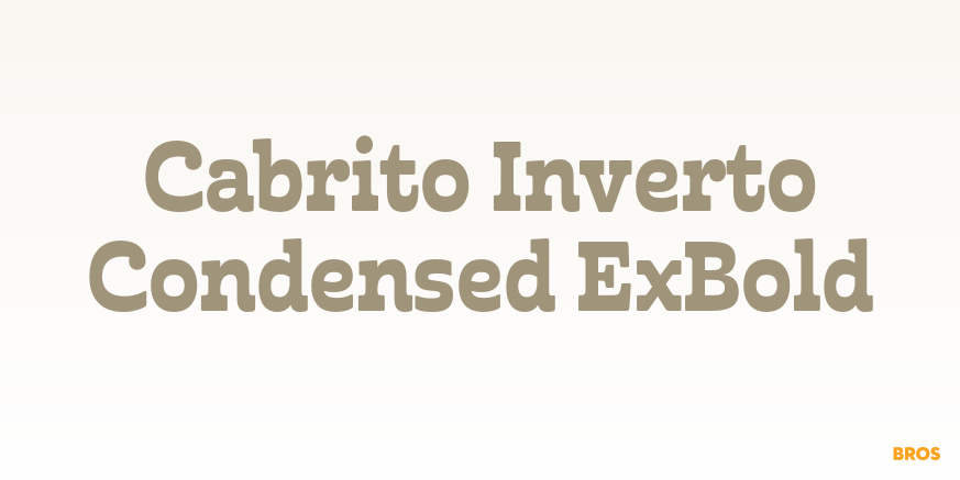 Cabrito Inverto Condensed ExBold Font Poster #1