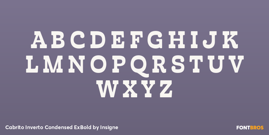 Cabrito Inverto Condensed ExBold Font Poster #1