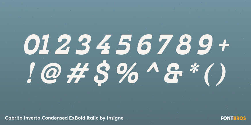 Cabrito Inverto Condensed ExBold Italic Font Poster #4