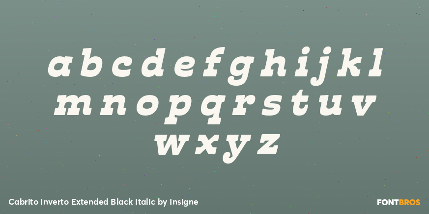 Cabrito Inverto Extended Black Italic Font Poster #3