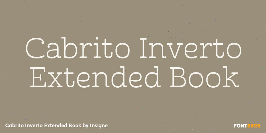 Cabrito Inverto Extended Book Font Poster #1