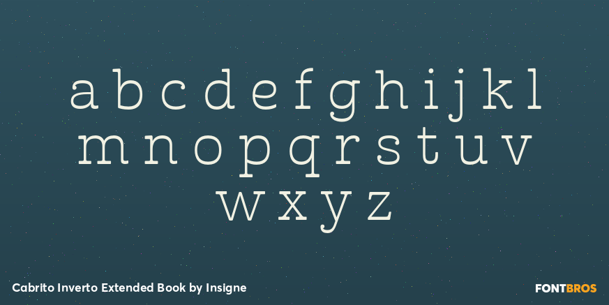 Cabrito Inverto Extended Book Font Poster #3