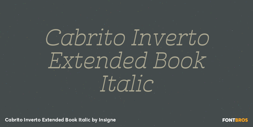 Cabrito Inverto Extended Book Italic Font Poster #1