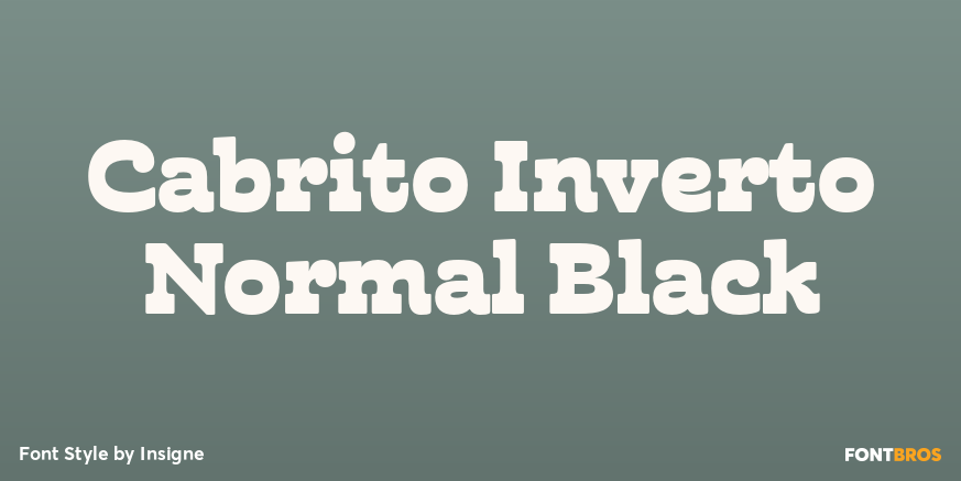 Cabrito Inverto Normal Black Font Poster #1