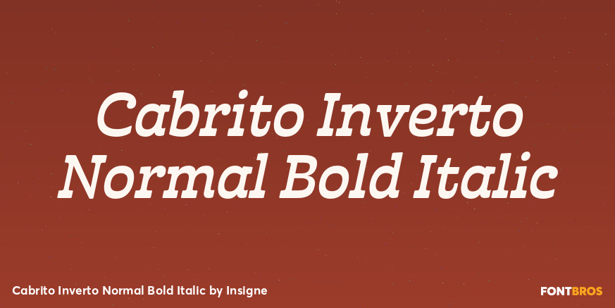 Cabrito Inverto Normal Bold Italic Font Poster #1