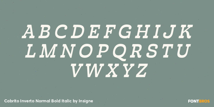 Cabrito Inverto Normal Bold Italic Font Poster #2
