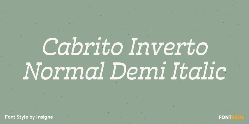 Cabrito Inverto Normal Demi Italic Font Poster #1