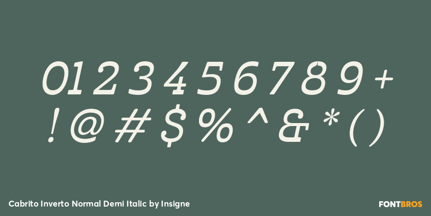 Cabrito Inverto Normal Demi Italic Font Poster #1