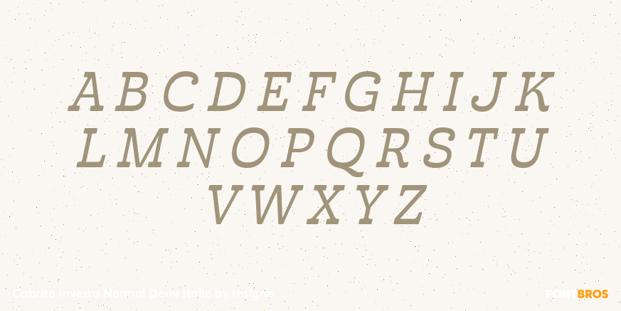 Cabrito Inverto Normal Demi Italic Font Poster #1