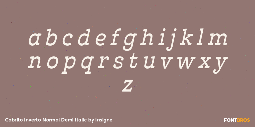 Cabrito Inverto Normal Demi Italic Font Poster #1