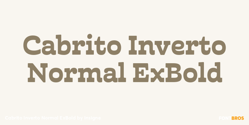 Cabrito Inverto Normal ExBold Font Poster #1