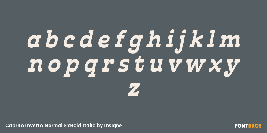 Cabrito Inverto Normal ExBold Italic Font Poster #3