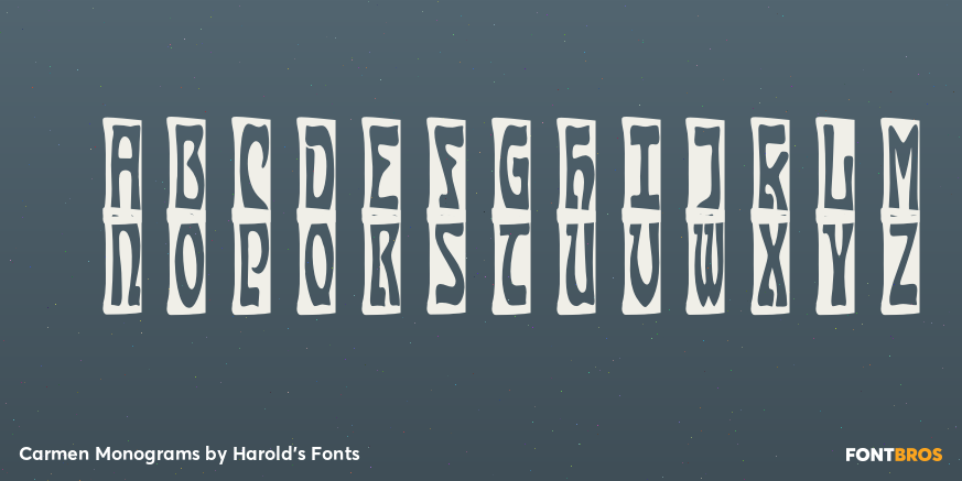 Carmen Monograms Font Poster #3