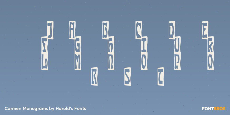 Carmen Monograms Font Poster #4