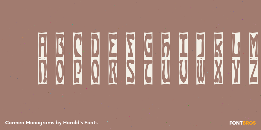 Carmen Monograms Font Poster #2