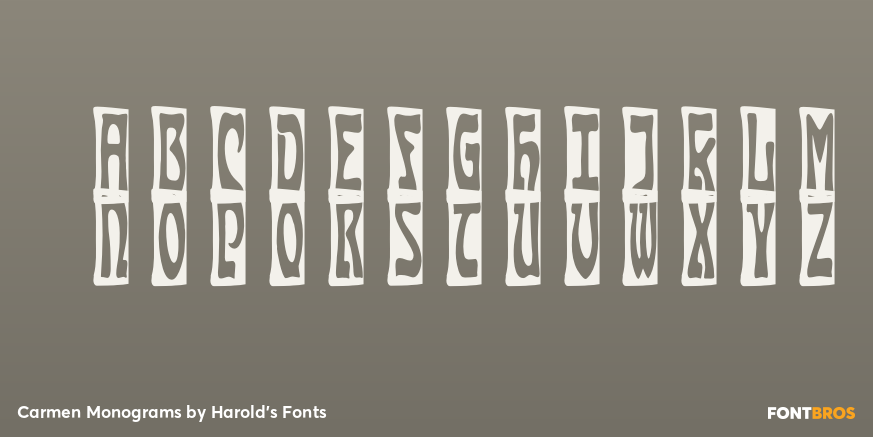 Carmen Monograms Font Poster #3