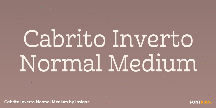 Cabrito Inverto Normal Medium Font Poster #1