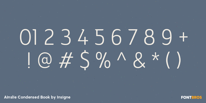 Ainslie Condensed Book Font Poster #4