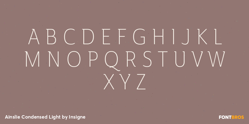 Ainslie Condensed Light Font Poster #2