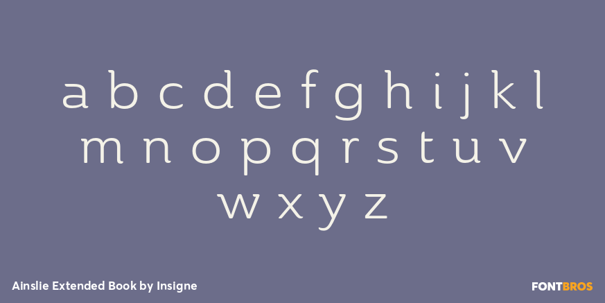 Ainslie Extended Book Font Poster #3