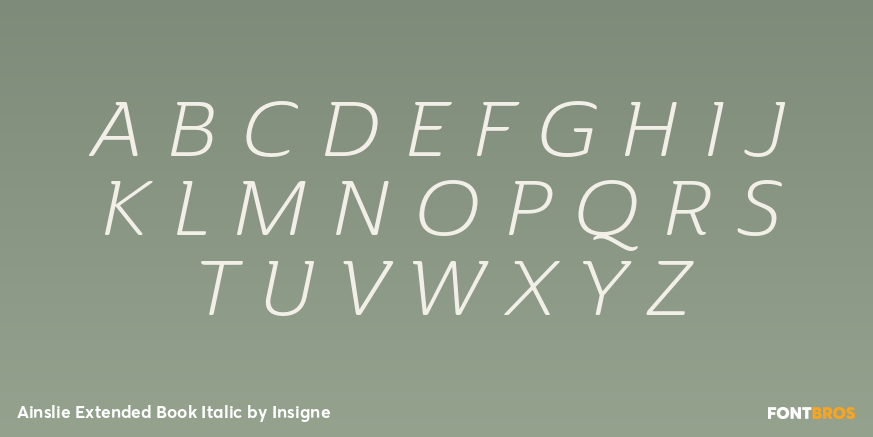 Ainslie Extended Book Italic Font Poster #2