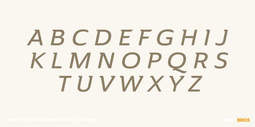 Ainslie Extended Demi Italic Font Poster #2