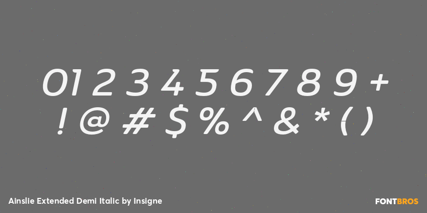 Ainslie Extended Demi Italic Font Poster #4