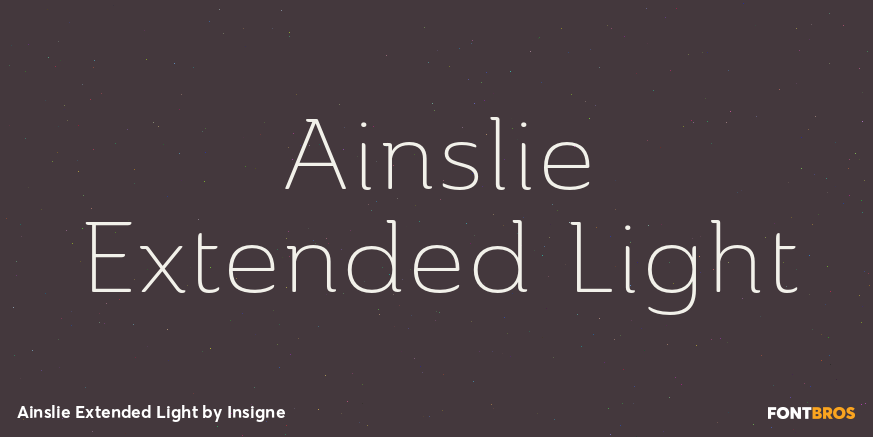 Ainslie Extended Light Font Poster #1