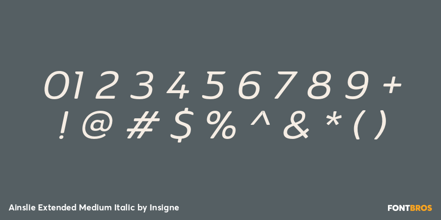 Ainslie Extended Medium Italic Font Poster #4