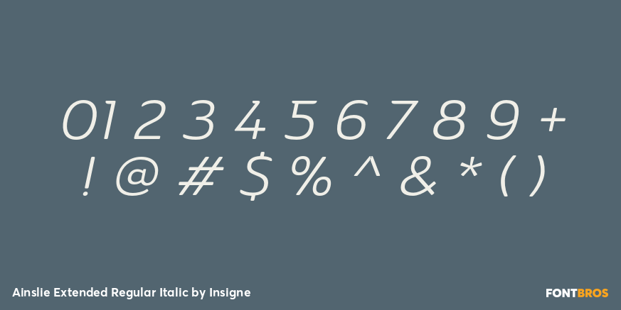 Ainslie Extended Regular Italic Font Poster #4