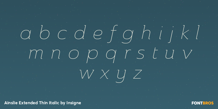 Ainslie Extended Thin Italic Font Poster #3