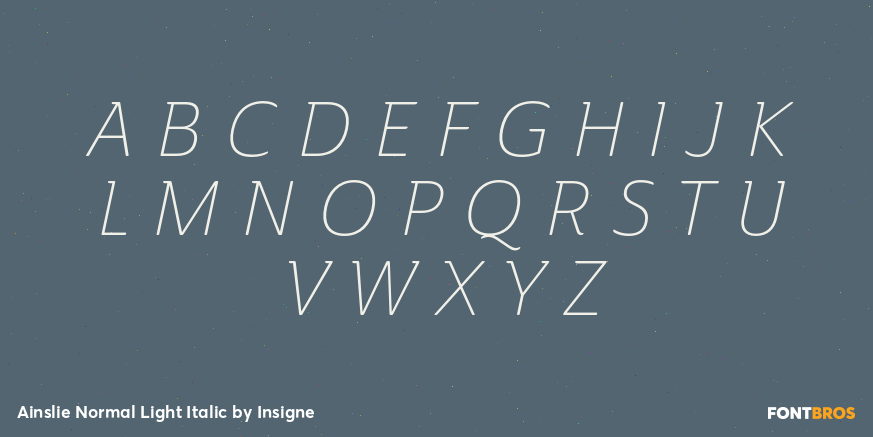 Ainslie Normal Light Italic Font Poster #1