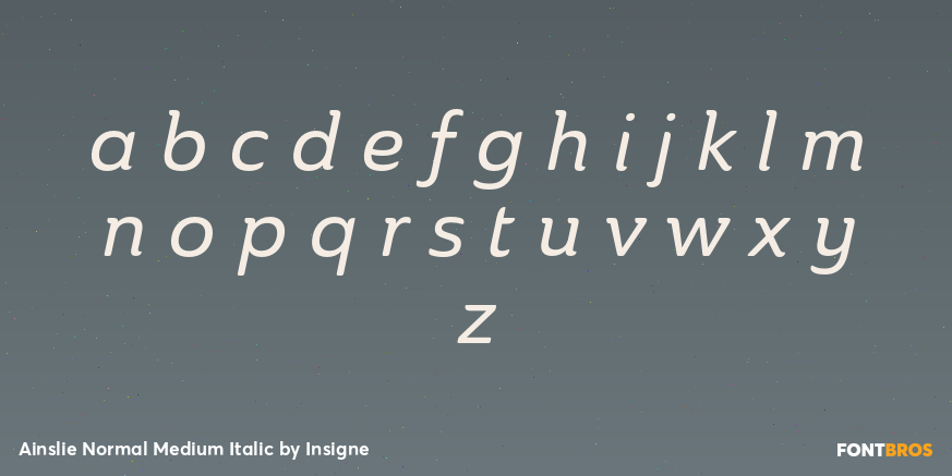Ainslie Normal Medium Italic Font Poster #3