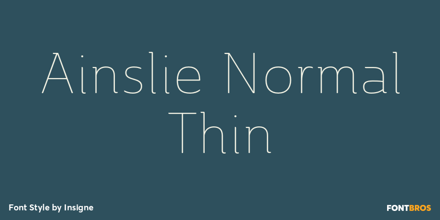 Ainslie Normal Thin Font Poster #1