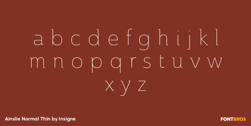 Ainslie Normal Thin Font Poster #1