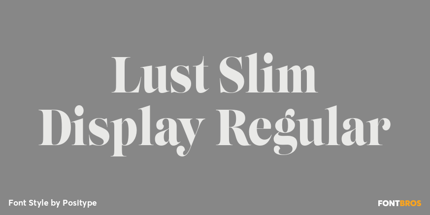 Lust Slim Display Regular Font Poster #1