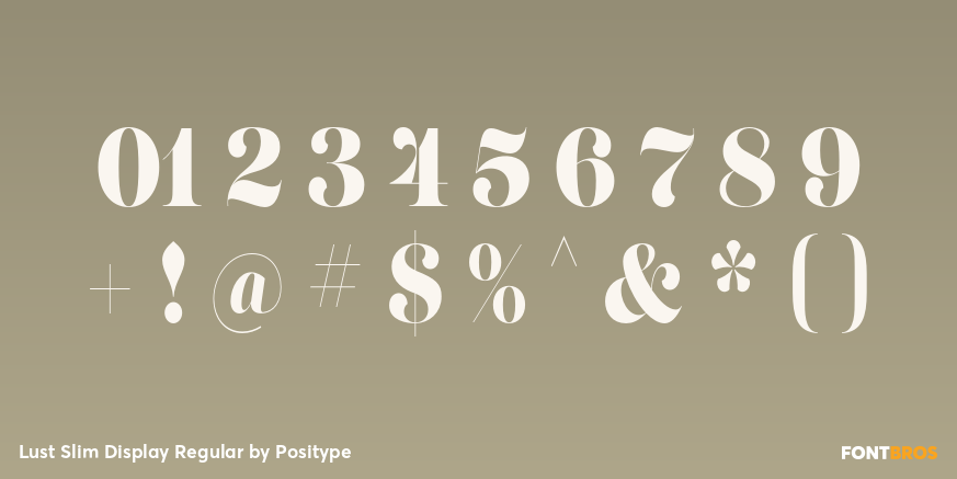 Lust Slim Display Regular Font Poster #1