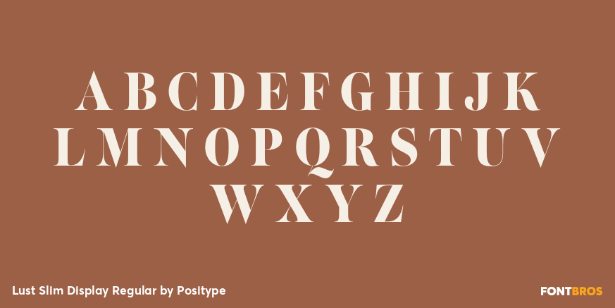 Lust Slim Display Regular Font Poster #1