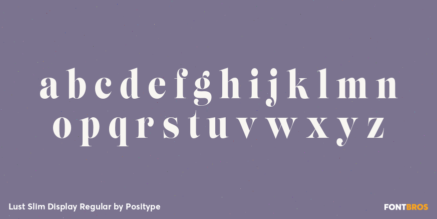 Lust Slim Display Regular Font Poster #1