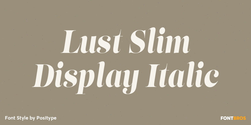Lust Slim Display Italic Font Poster #1
