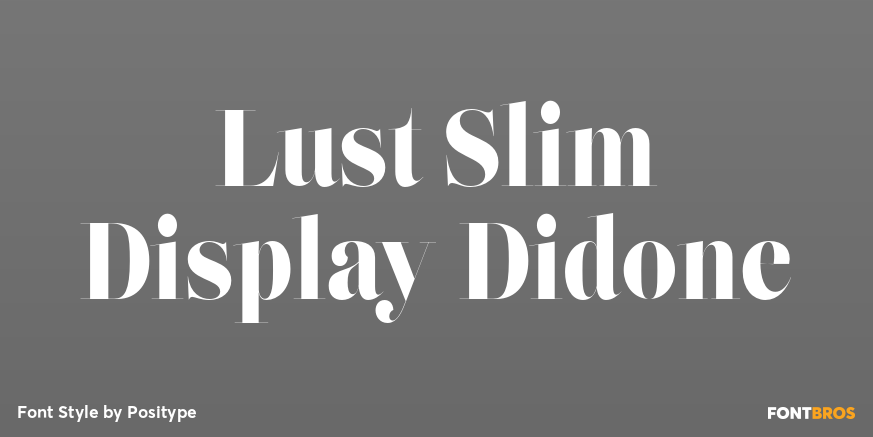 Lust Slim Display Didone Font Poster #1