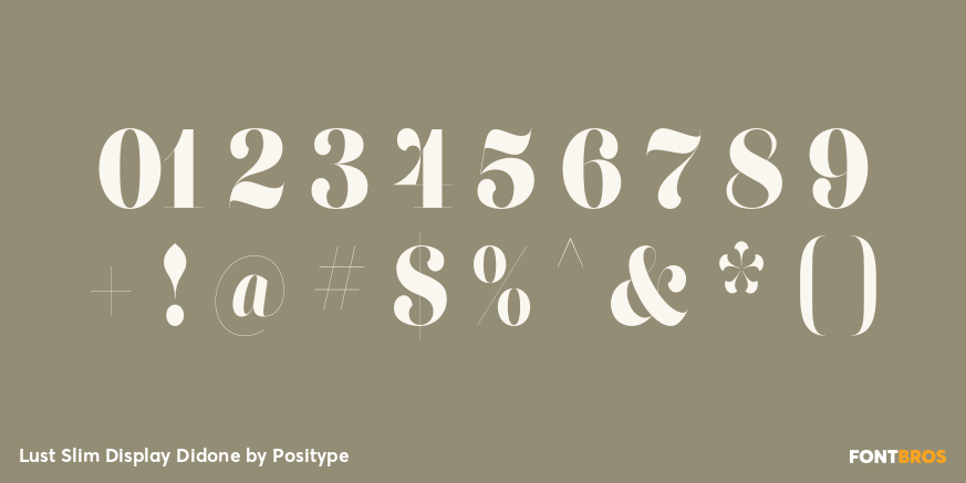 Lust Slim Display Didone Font Poster #4