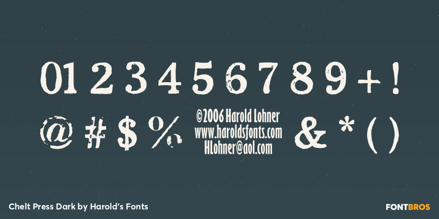 Chelt Press Dark Font Poster #4