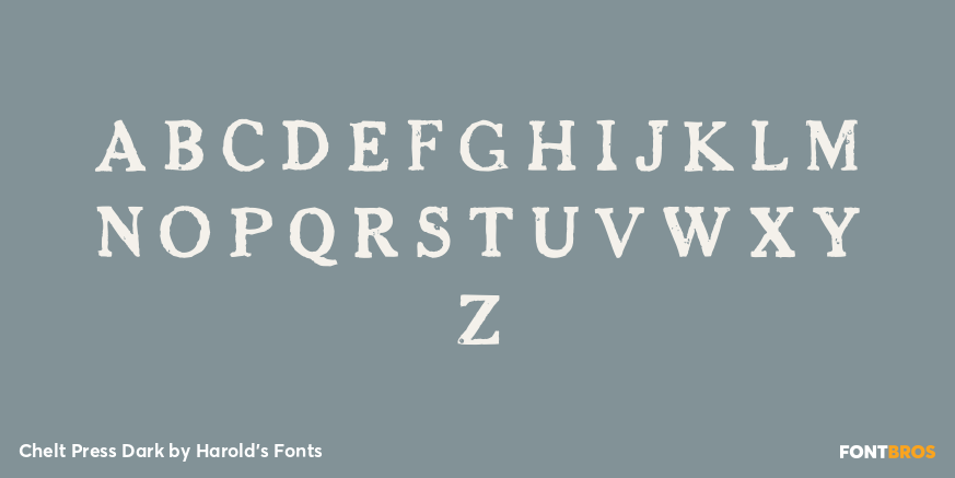 Chelt Press Dark Font Poster #2